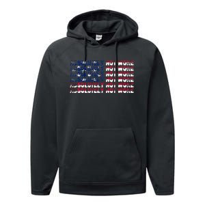 100 Absolutely Not Woke Anti Woke USA Flag Free Speech Performance Fleece Hoodie