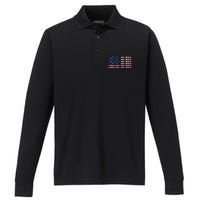 100 Absolutely Not Woke Anti Woke USA Flag Free Speech Performance Long Sleeve Polo