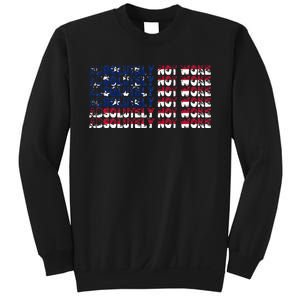 100 Absolutely Not Woke Anti Woke USA Flag Free Speech Sweatshirt