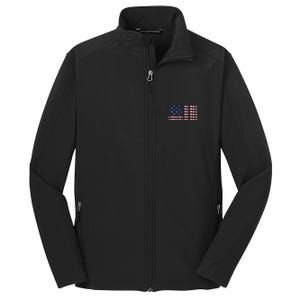 100 Absolutely Not Woke Anti Woke USA Flag Free Speech Core Soft Shell Jacket