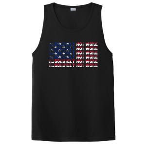 100 Absolutely Not Woke Anti Woke USA Flag Free Speech PosiCharge Competitor Tank