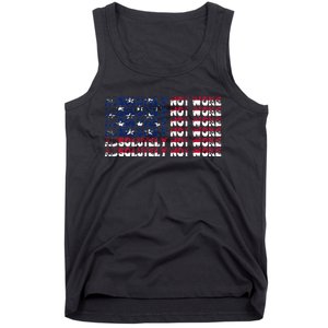 100 Absolutely Not Woke Anti Woke USA Flag Free Speech Tank Top