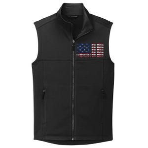 100 Absolutely Not Woke Anti Woke USA Flag Free Speech Collective Smooth Fleece Vest