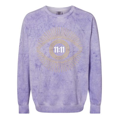 1111 Angel Number Numerology Synchronicity Manifestation Colorblast Crewneck Sweatshirt