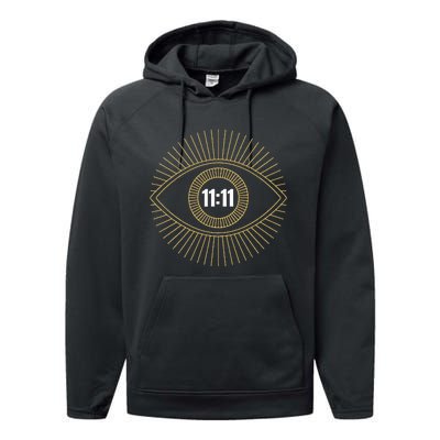 1111 Angel Number Numerology Synchronicity Manifestation Performance Fleece Hoodie