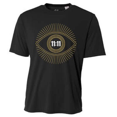 1111 Angel Number Numerology Synchronicity Manifestation Cooling Performance Crew T-Shirt