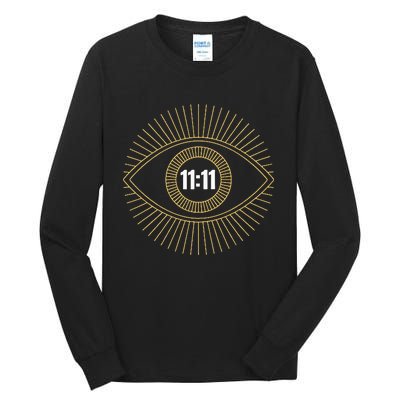 1111 Angel Number Numerology Synchronicity Manifestation Tall Long Sleeve T-Shirt