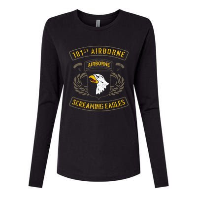 101st Airborne Paratrooper Army Veteran Vintage Womens Cotton Relaxed Long Sleeve T-Shirt