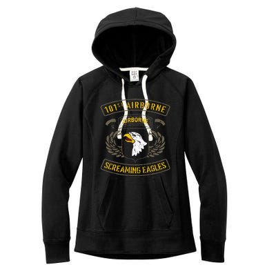 101st Airborne Paratrooper Army Veteran Vintage Women's Fleece Hoodie