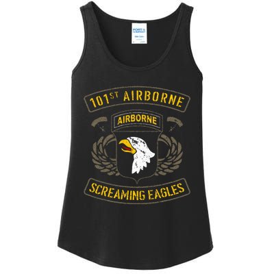 101st Airborne Paratrooper Army Veteran Vintage Ladies Essential Tank