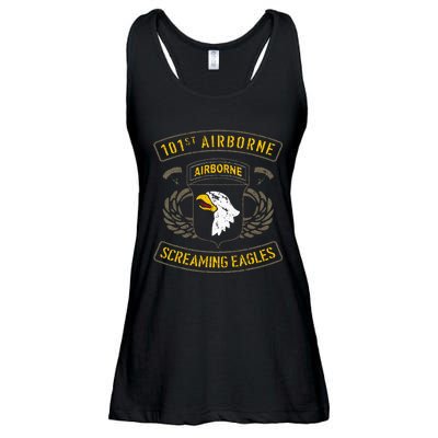 101st Airborne Paratrooper Army Veteran Vintage Ladies Essential Flowy Tank