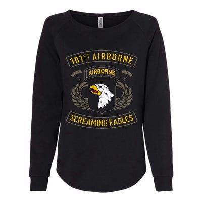 101st Airborne Paratrooper Army Veteran Vintage Womens California Wash Sweatshirt