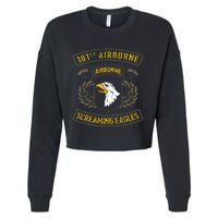 101st Airborne Paratrooper Army Veteran Vintage Cropped Pullover Crew