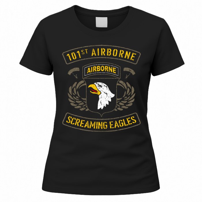 101st Airborne Paratrooper Army Veteran Vintage Women's T-Shirt