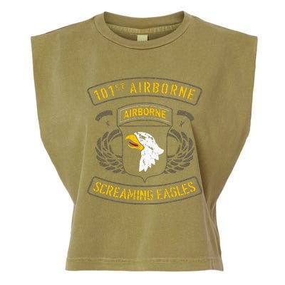 101st Airborne Paratrooper Army Veteran Vintage Garment-Dyed Women's Muscle Tee