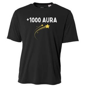 1000 Aura Plus 1000 Aura Points Meme Humor Cooling Performance Crew T-Shirt