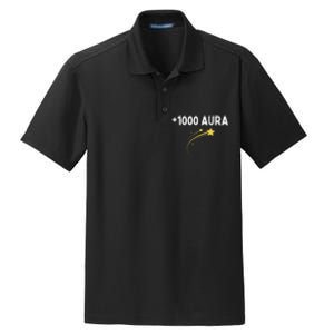 1000 Aura Plus 1000 Aura Points Meme Humor Dry Zone Grid Polo