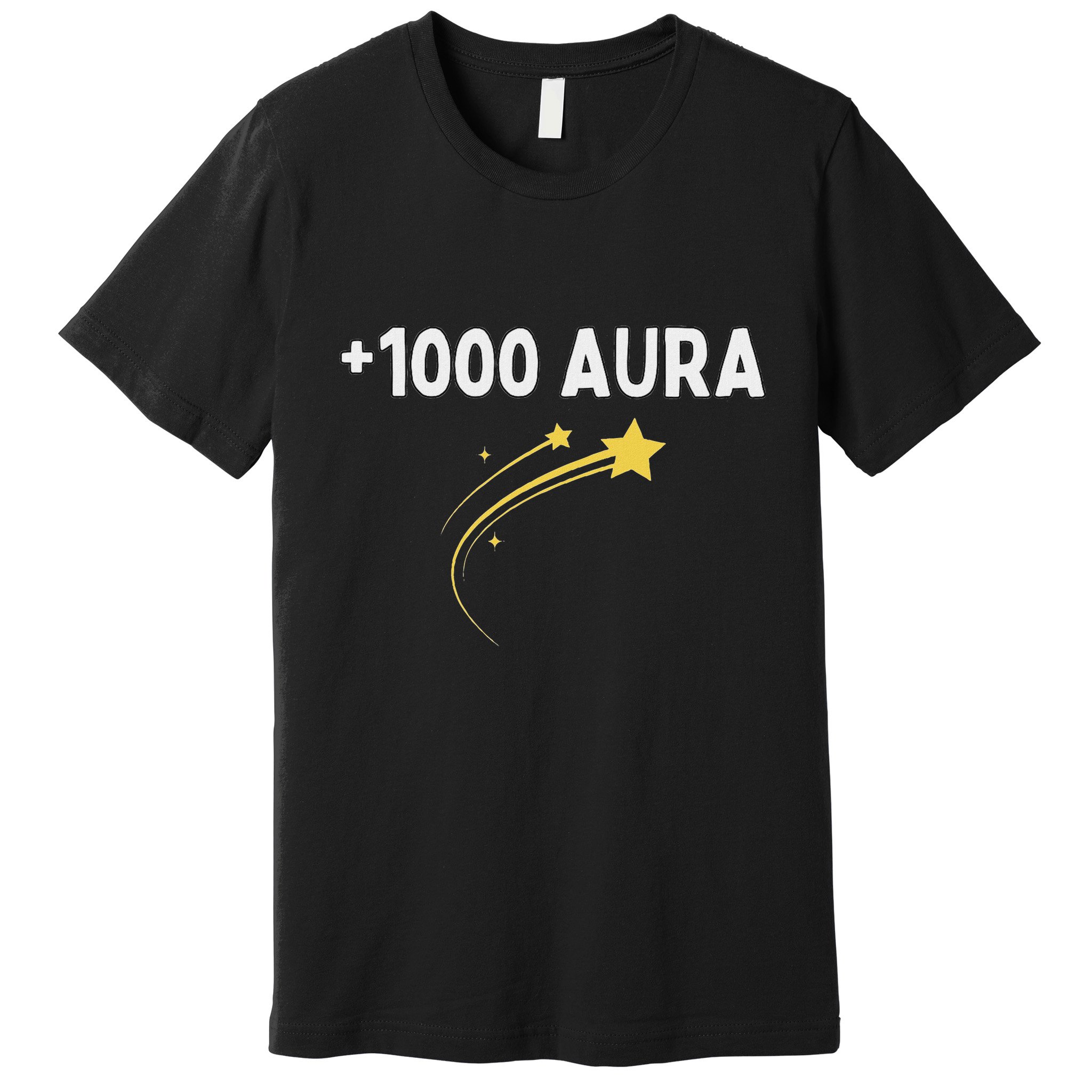 1000 Aura Plus 1000 Aura Points Meme Humor Premium T-Shirt
