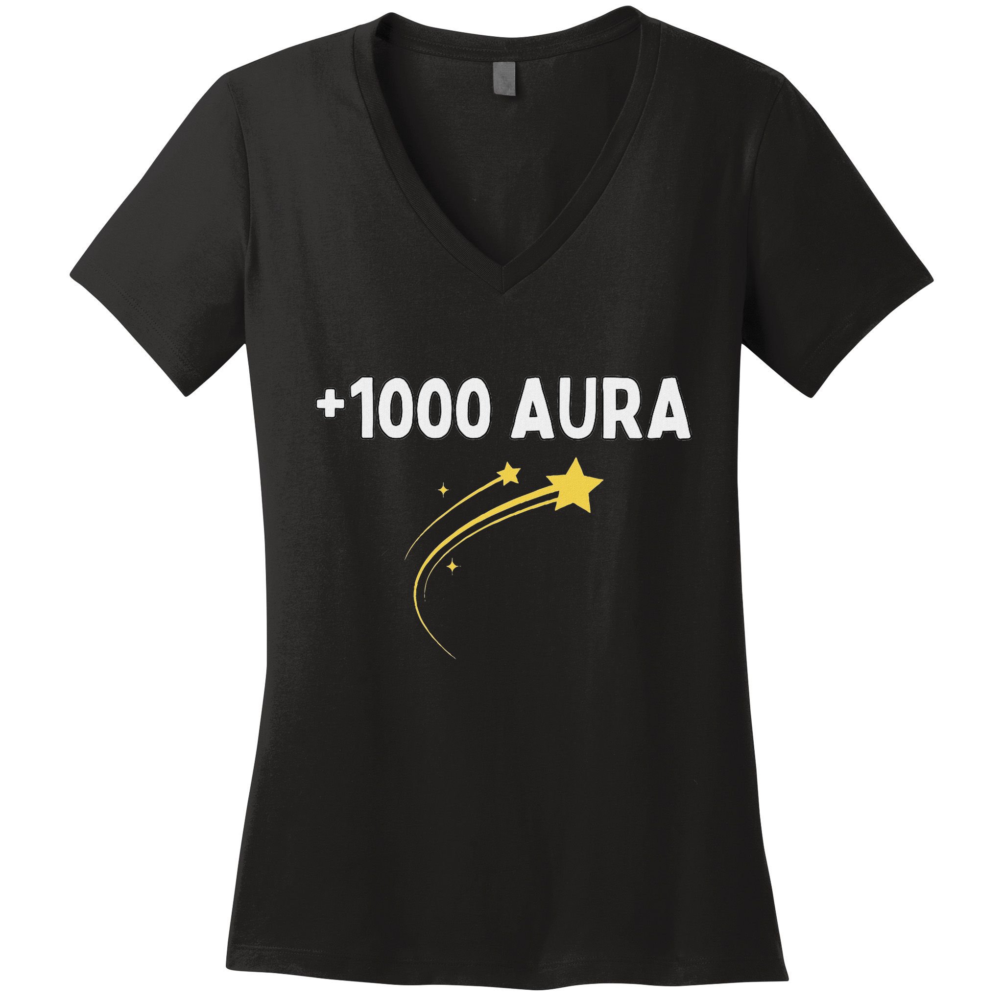 1000 Aura Plus 1000 Aura Points Meme Humor Women's V-Neck T-Shirt