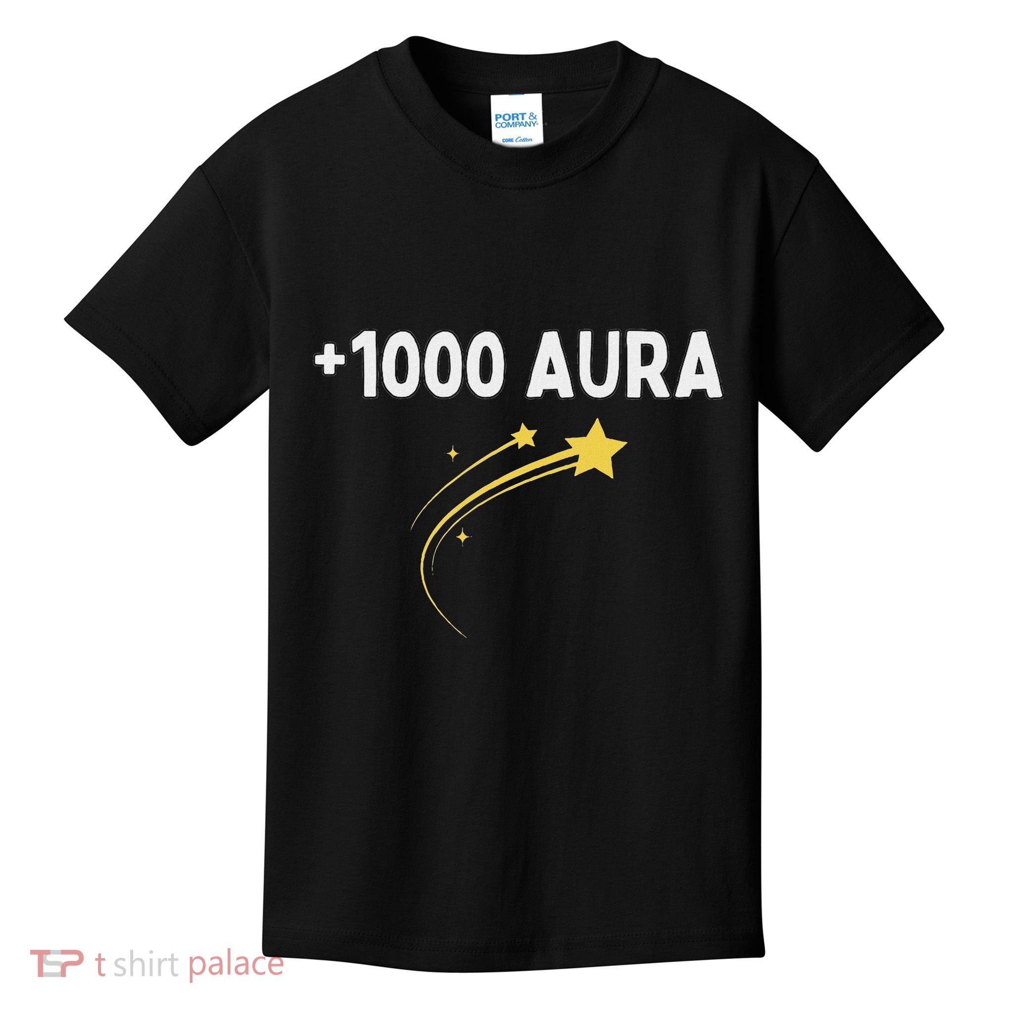 1000 Aura Plus 1000 Aura Points Meme Humor Kids T-Shirt