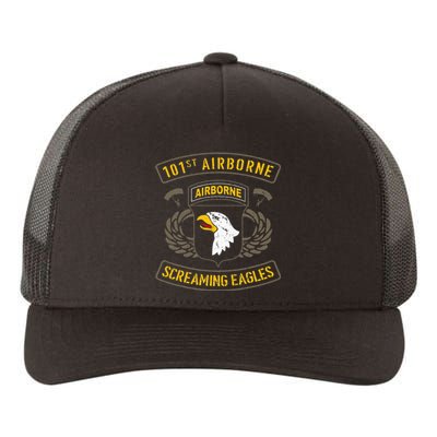 101st Airborne Paratrooper Army Veteran Vintage Yupoong Adult 5-Panel Trucker Hat