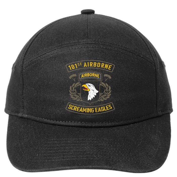 101st Airborne Paratrooper Army Veteran Vintage 7-Panel Snapback Hat