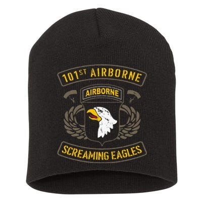 101st Airborne Paratrooper Army Veteran Vintage Short Acrylic Beanie