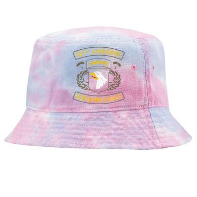 101st Airborne Paratrooper Army Veteran Vintage Tie-Dyed Bucket Hat