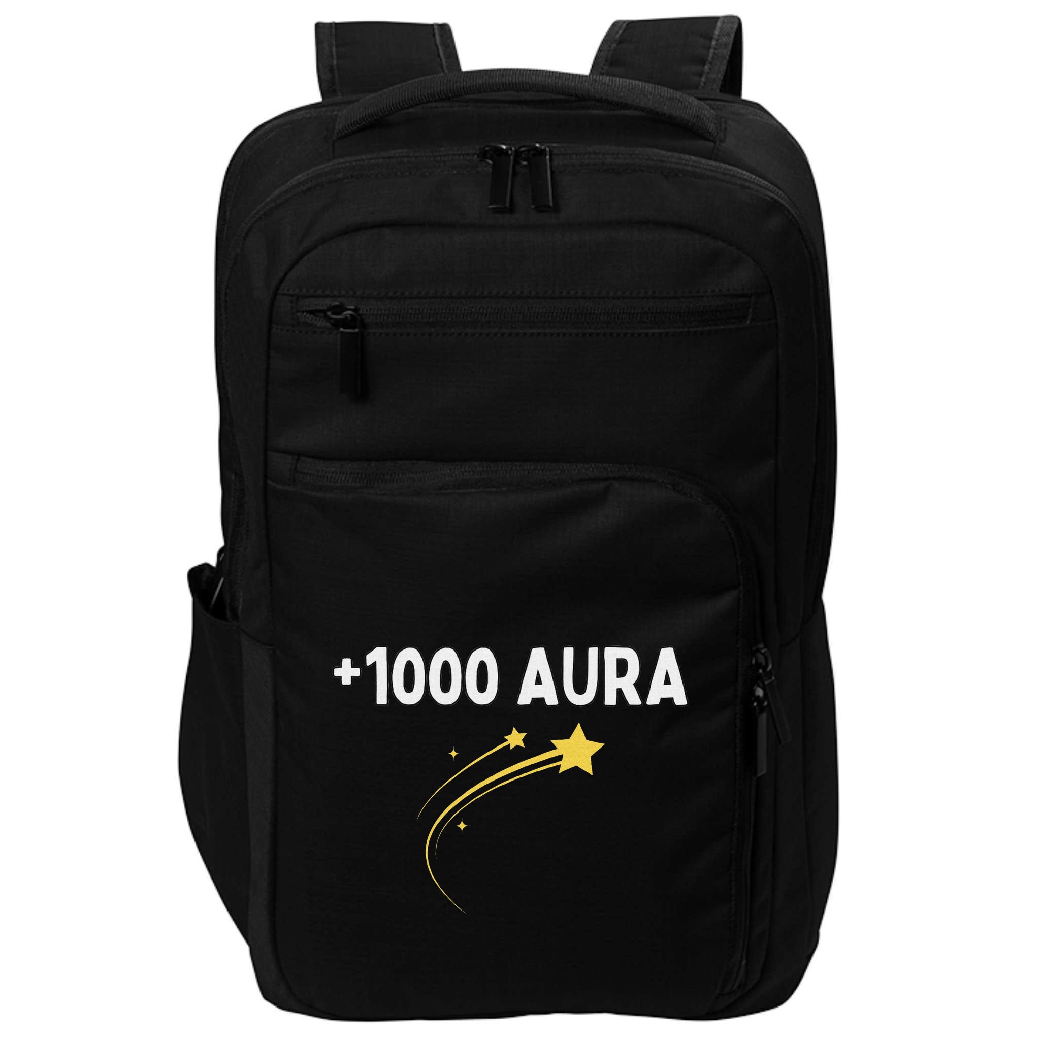 1000 Aura Plus 1000 Aura Points Meme Humor Impact Tech Backpack
