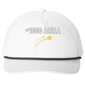 1000 Aura Plus 1000 Aura Points Meme Humor Snapback Five-Panel Rope Hat