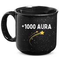 1000 Aura Plus 1000 Aura Points Meme Humor 15oz Campfire Ceramic Mug