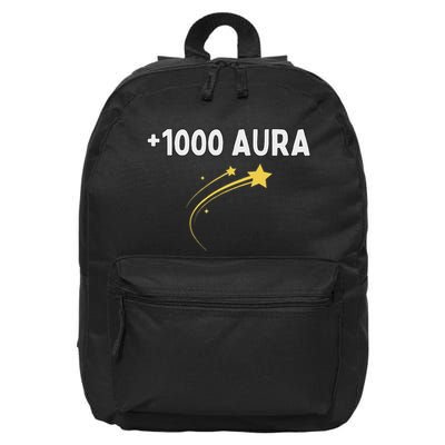 1000 Aura Plus 1000 Aura Points Meme Humor 16 in Basic Backpack