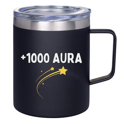 1000 Aura Plus 1000 Aura Points Meme Humor 12oz Stainless Steel Coffee Mug