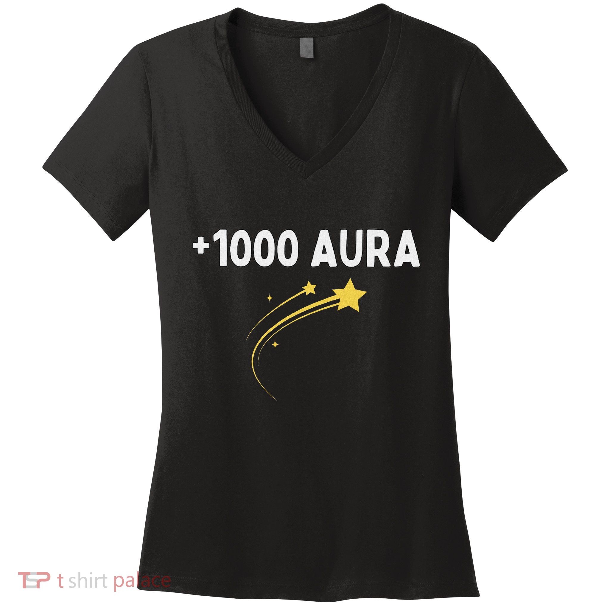 1000 Aura Plus 1000 Aura Points Meme Humor Women's V-Neck T-Shirt