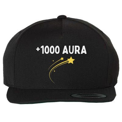 1000 Aura Plus 1000 Aura Points Meme Humor Wool Snapback Cap