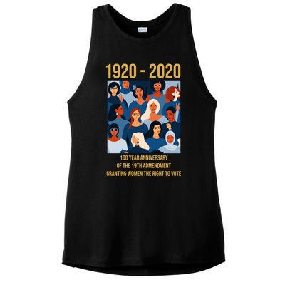 19th Adt 'S Right To Vote 100 Years Suffragette Meaningful Gift Ladies PosiCharge Tri-Blend Wicking Tank