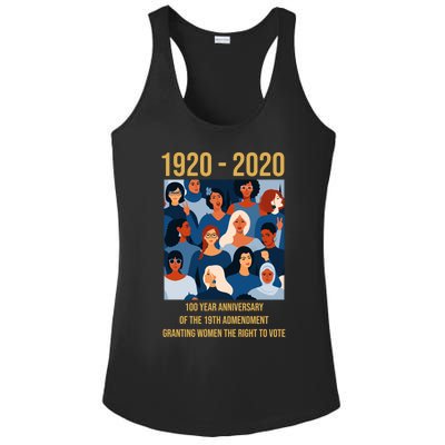 19th Adt 'S Right To Vote 100 Years Suffragette Meaningful Gift Ladies PosiCharge Competitor Racerback Tank