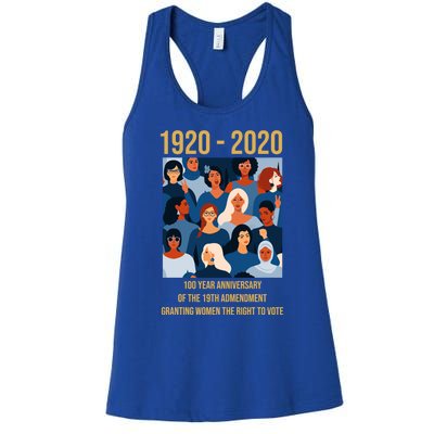 19th Adt 'S Right To Vote 100 Years Suffragette Meaningful Gift Women's Racerback Tank