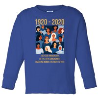 19th Adt 'S Right To Vote 100 Years Suffragette Meaningful Gift Toddler Long Sleeve Shirt