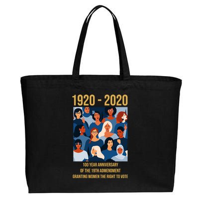 19th Adt 'S Right To Vote 100 Years Suffragette Meaningful Gift Cotton Canvas Jumbo Tote