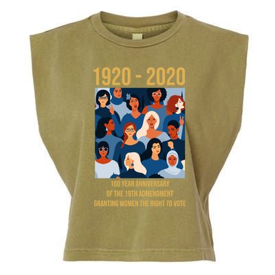 19th Adt 'S Right To Vote 100 Years Suffragette Meaningful Gift Garment-Dyed Women's Muscle Tee