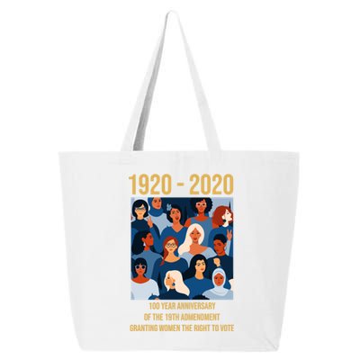 19th Adt 'S Right To Vote 100 Years Suffragette Meaningful Gift 25L Jumbo Tote