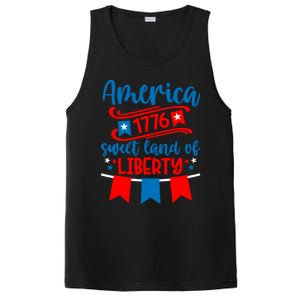 1776 America Sweet Land Of Liberty 4th Of July Patriotic Gift PosiCharge Competitor Tank