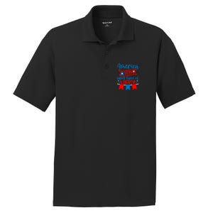 1776 America Sweet Land Of Liberty 4th Of July Patriotic Gift PosiCharge RacerMesh Polo