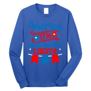 1776 America Sweet Land Of Liberty 4th Of July Patriotic Gift Long Sleeve Shirt