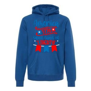 1776 America Sweet Land Of Liberty 4th Of July Patriotic Gift Premium Hoodie