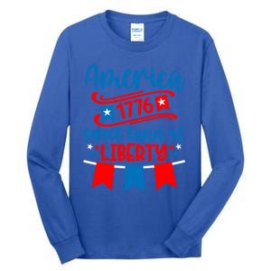 1776 America Sweet Land Of Liberty 4th Of July Patriotic Gift Tall Long Sleeve T-Shirt