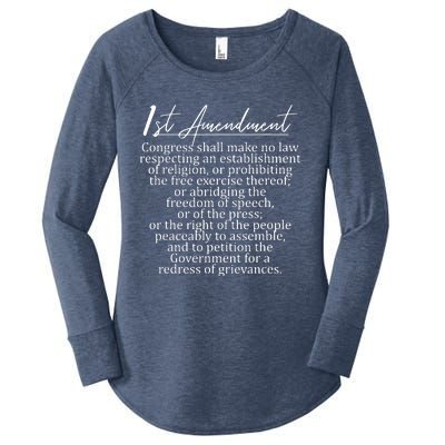 1st Amendment US Constitution Support Freedom Of Speech Women's Perfect Tri Tunic Long Sleeve Shirt