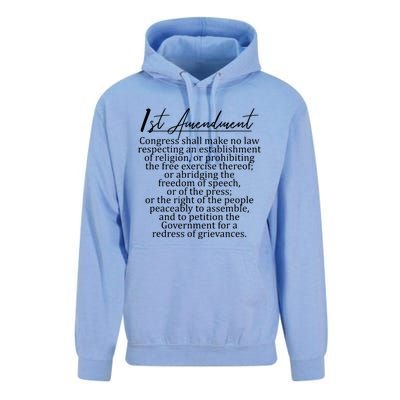 1st Amendment US Constitution Support Freedom Of Speech Unisex Surf Hoodie