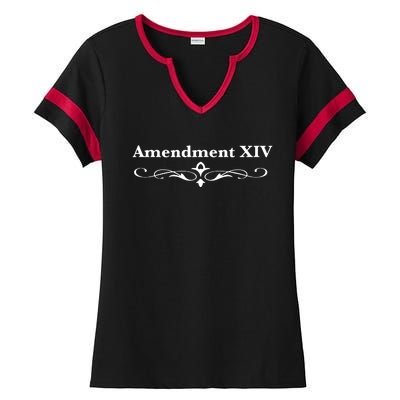 14TH Amendment USA Constitution Ladies Halftime Notch Neck Tee